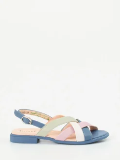 Think – Riemchensandalen aus Kalbleder in Pastell
