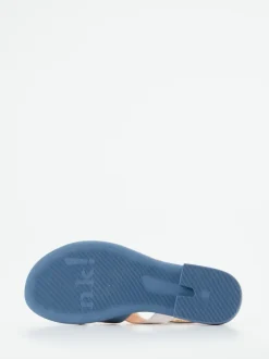 Think – Riemchensandalen aus Kalbleder in Pastell