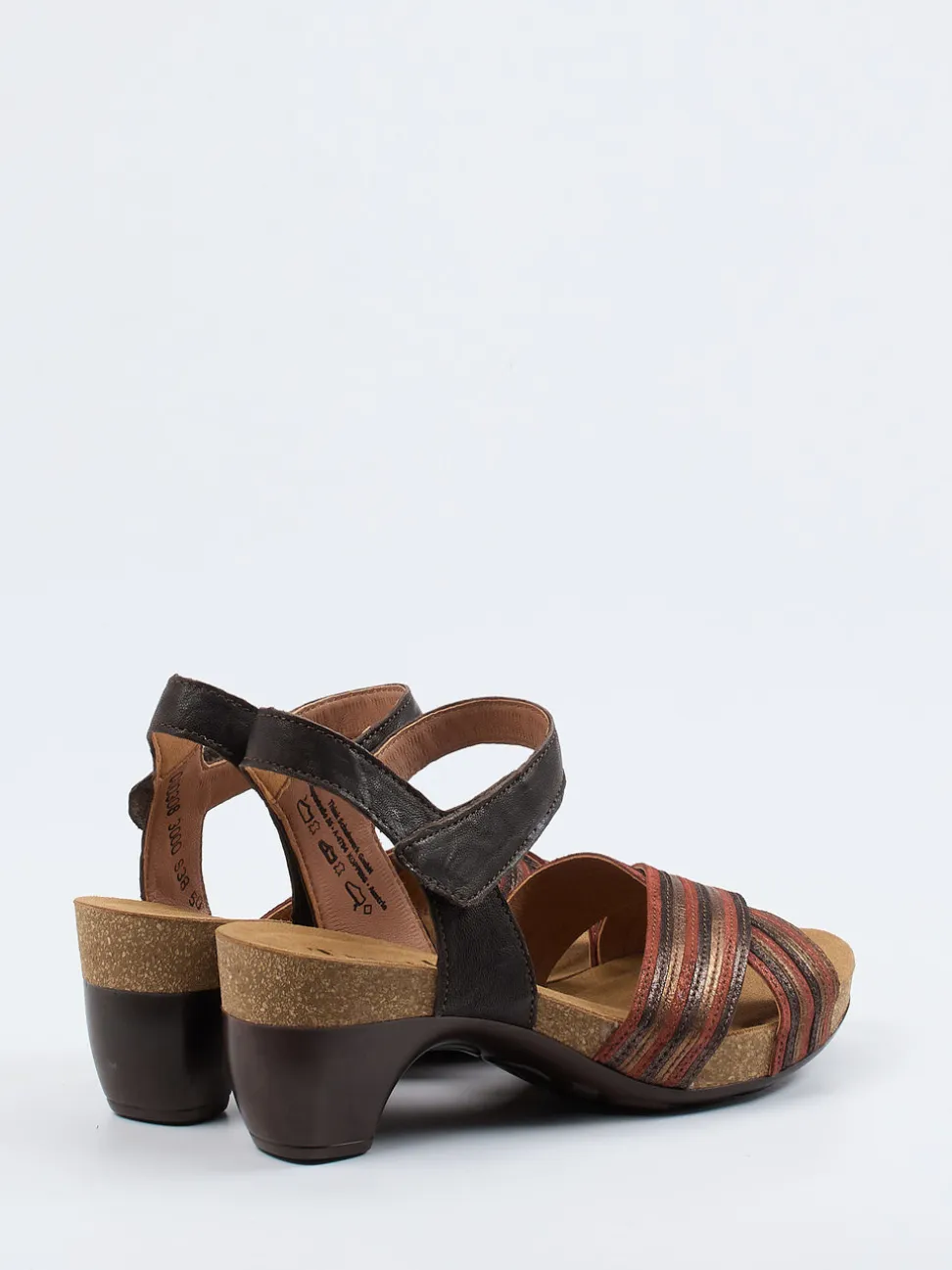 Think – Sandalette aus Metallicleder in Braunrot