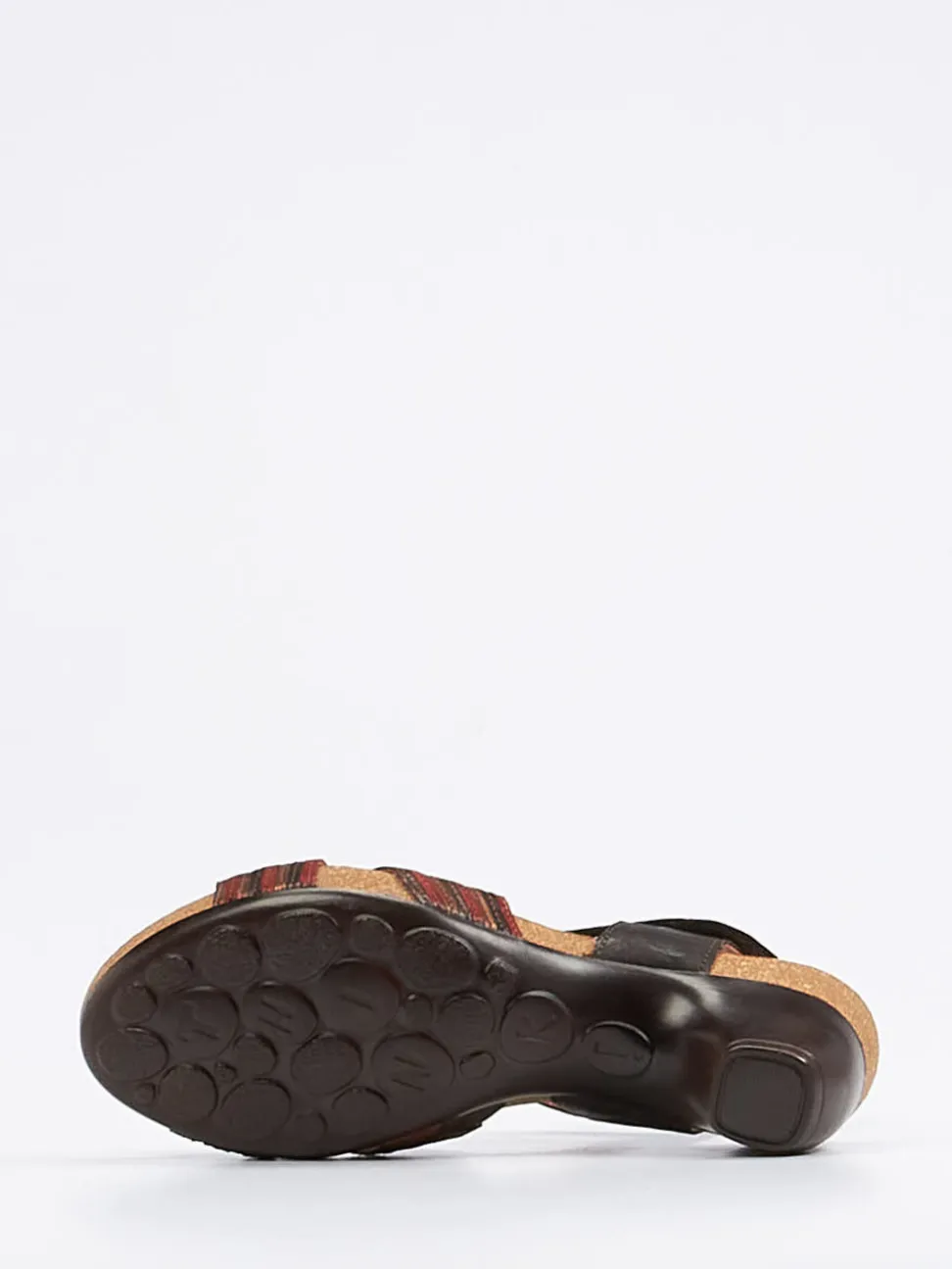 Think – Sandalette aus Metallicleder in Braunrot