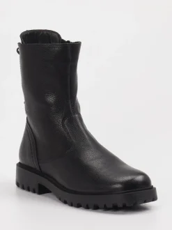 Think – Schnür-Boots aus Leder schwarz