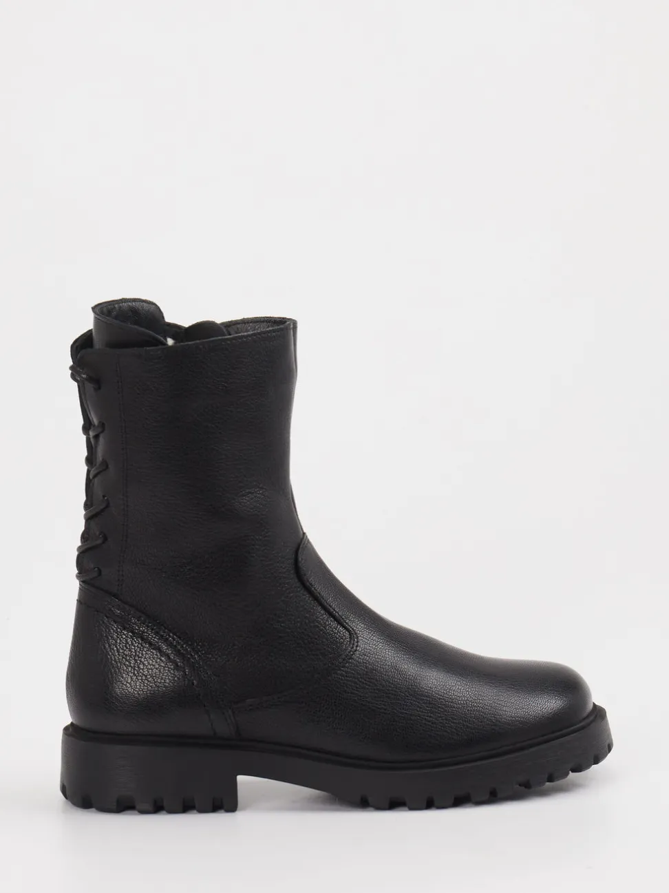 Think – Schnür-Boots aus Leder schwarz