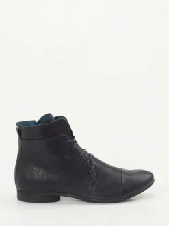 Think – Schnür-Boots aus Ziegenleder Schwarz