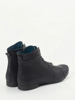 Think – Schnür-Boots aus Ziegenleder Schwarz