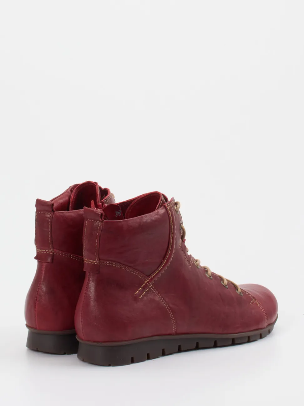 Think – Schnürboots aus Ziegenleder weinrot