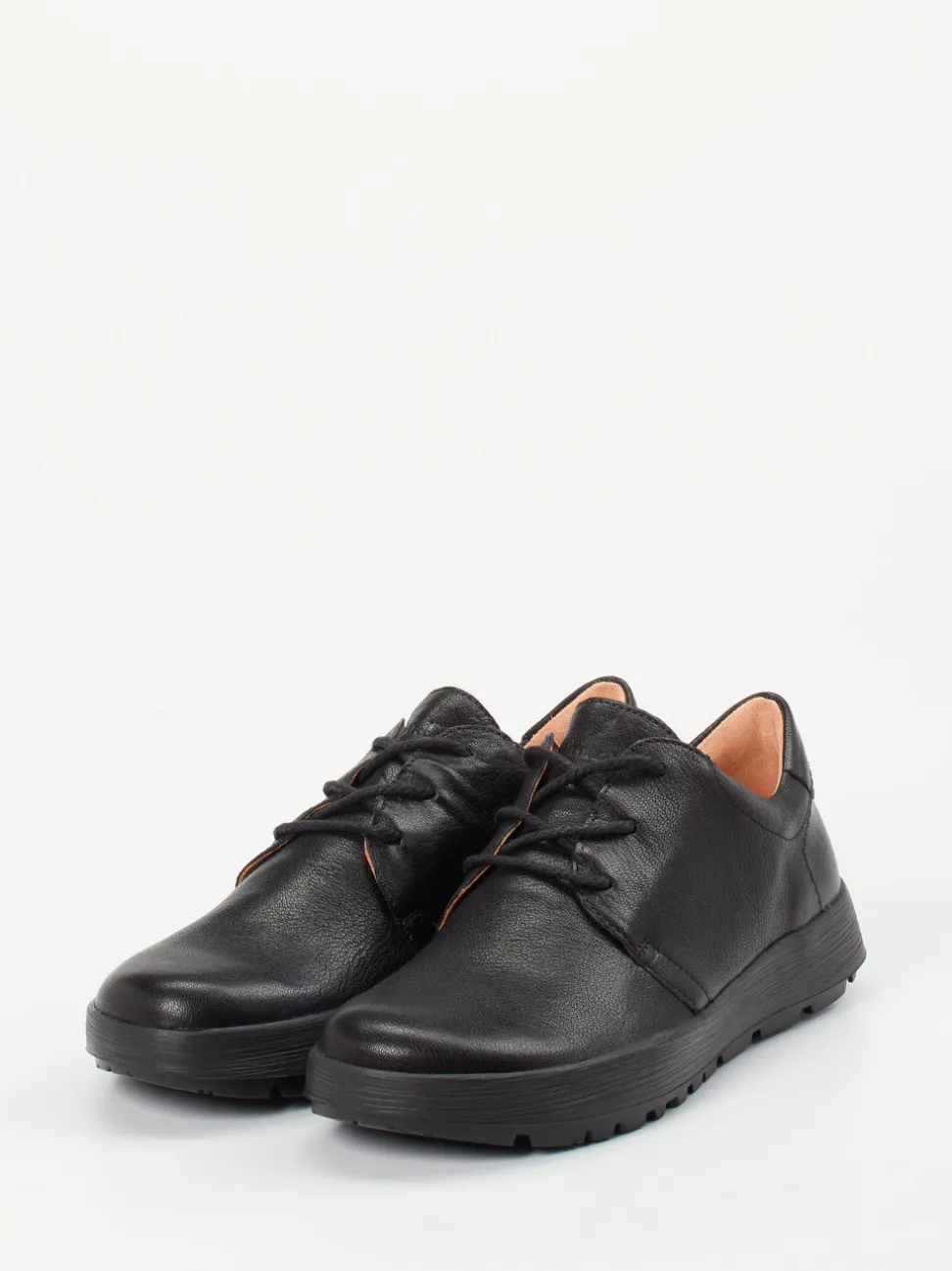 Think – Schnürschuh aus Lammleder schwarz