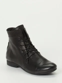 Think – Schnürstiefelette aus Kalbleder Schwarz