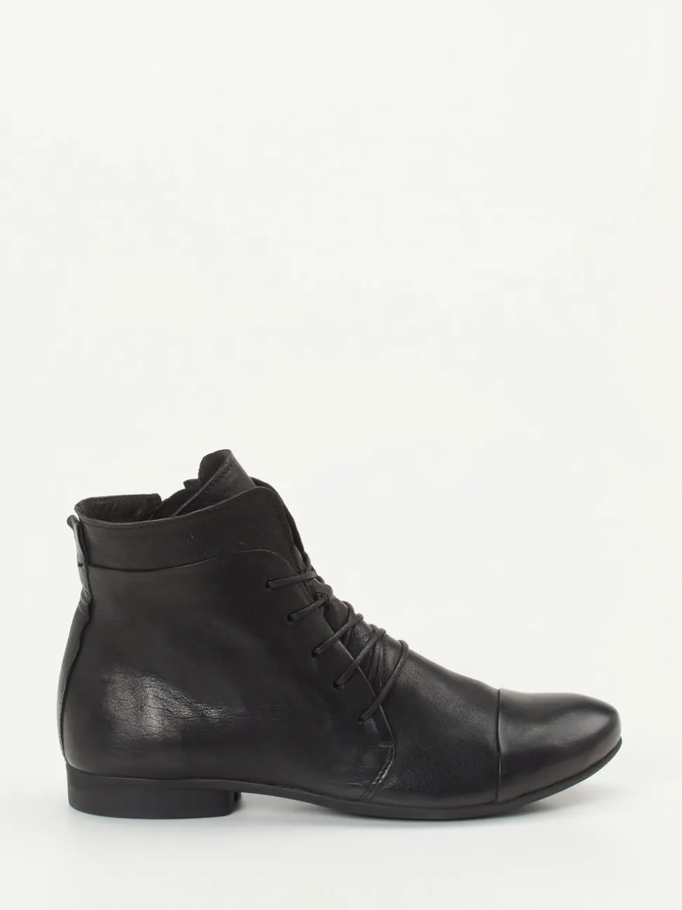 Think – Schnürstiefelette aus Kalbleder Schwarz