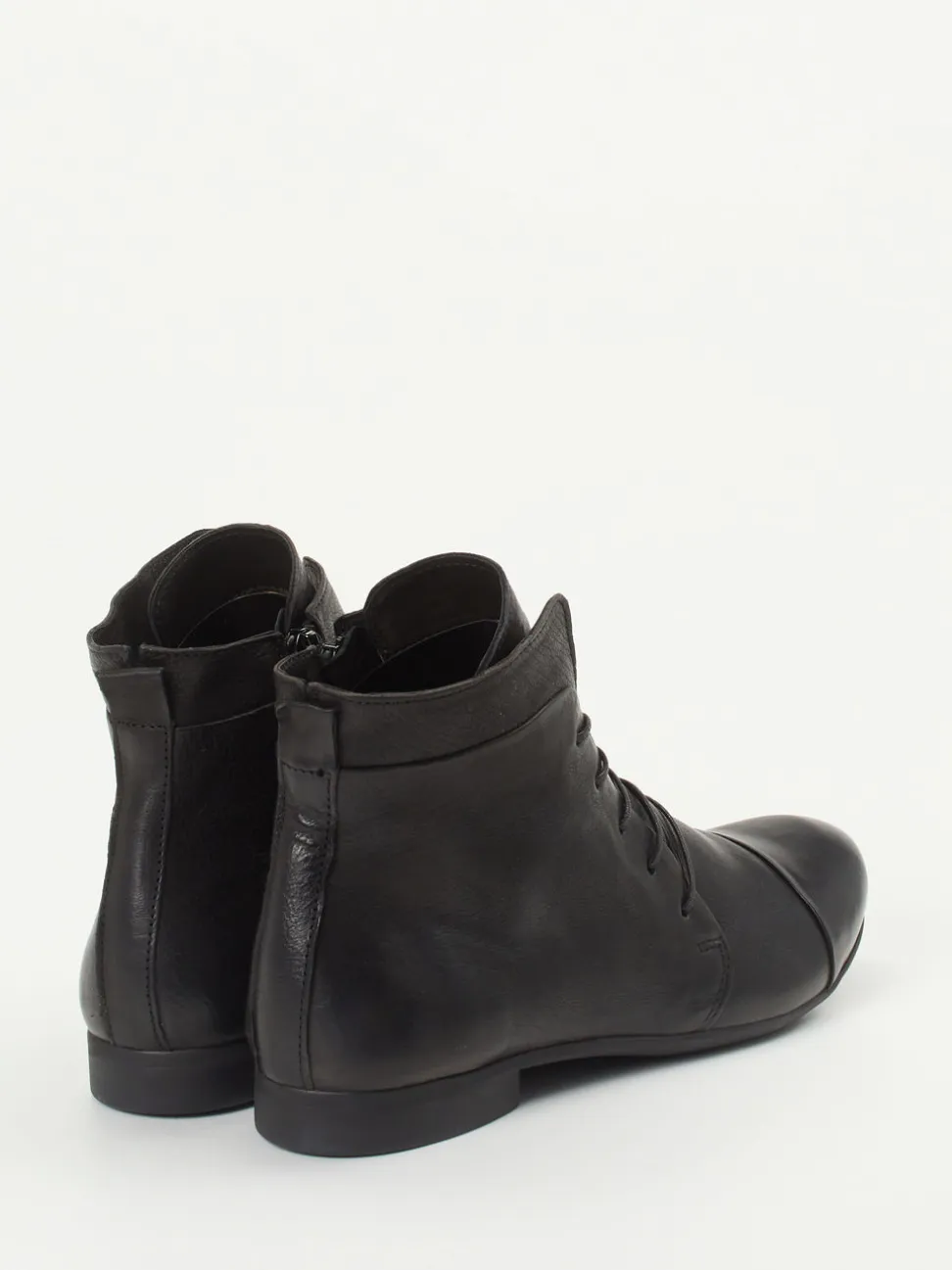 Think – Schnürstiefelette aus Kalbleder Schwarz