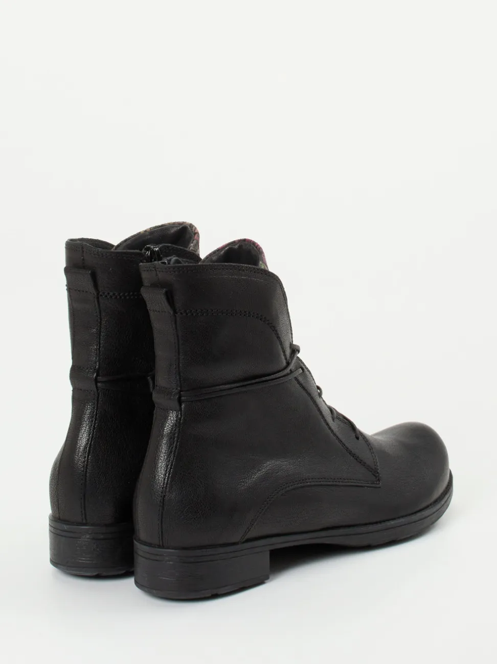Think – Schnürstiefelette aus Ziegenleder Schwarz