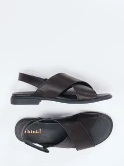 Think – Slingback-Sandalen aus Kalbleder Schwarz