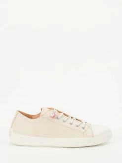 Think – Sneaker aus Kalbleder in Cremeweiß