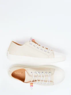 Think – Sneaker aus Kalbleder in Cremeweiß