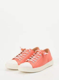 Think – Sneaker aus Kalbleder in Korallrosa