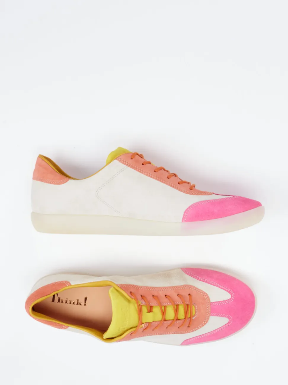 Think – Sneaker aus Veloursleder im Color-Blocking