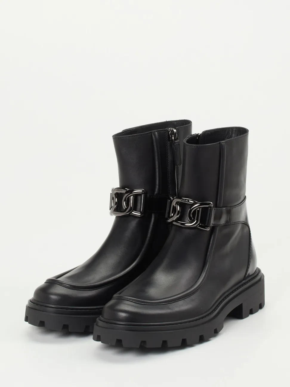 Tod's – Biker-Stiefelette aus Kalbleder Schwarz