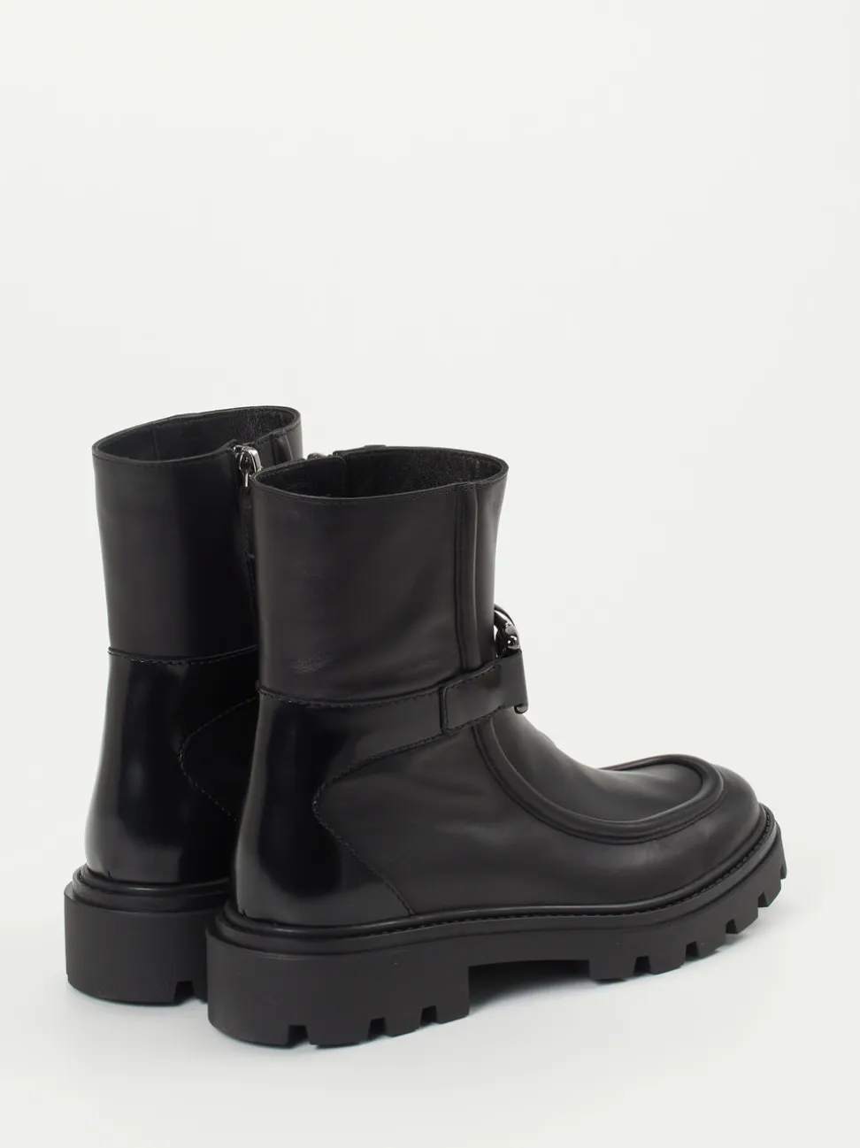 Tod's – Biker-Stiefelette aus Kalbleder Schwarz