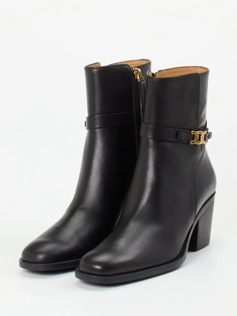 Tod's – Blockabsatz-Stiefeletten aus Kalbleder Schwarz