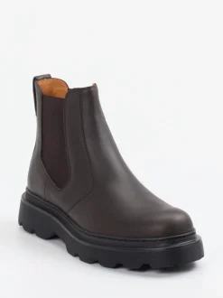 Tod's – Chelsea Boots aus Glattleder Dunkelbraun