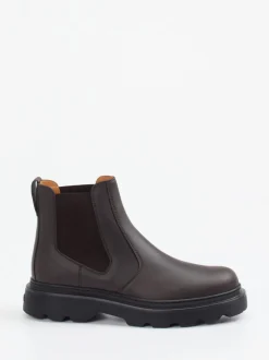 Tod's – Chelsea Boots aus Glattleder Dunkelbraun