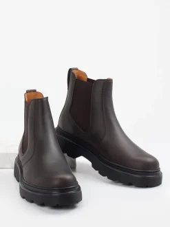 Tod's – Chelsea Boots aus Glattleder Dunkelbraun