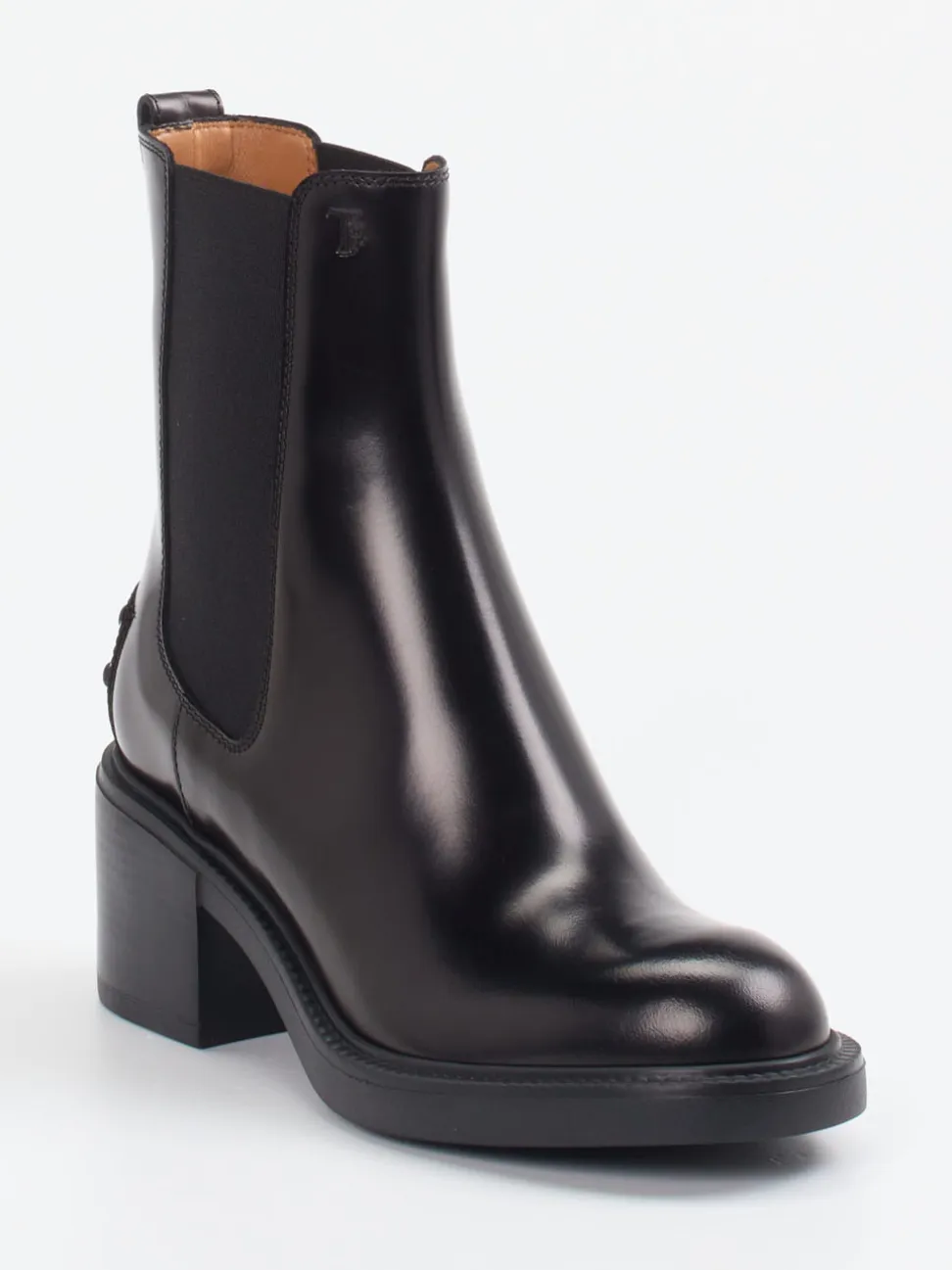 Tod's – Chelsea Boots aus Hochglanzleder Schwarz