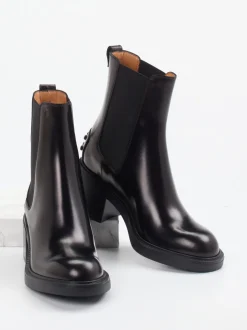 Tod's – Chelsea Boots aus Hochglanzleder Schwarz