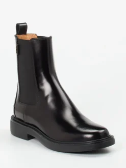 Tod's – Chelsea Boots aus Hochglanzleder schwarz