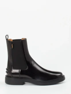 Tod's – Chelsea Boots aus Hochglanzleder schwarz