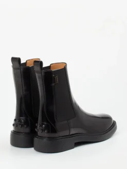 Tod's – Chelsea Boots aus Hochglanzleder schwarz