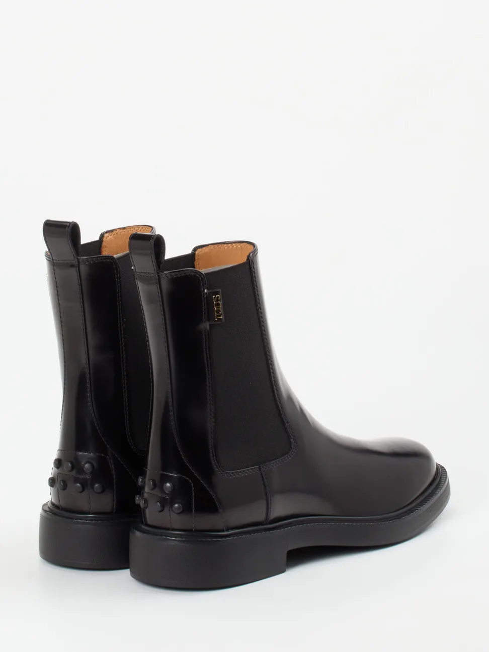 Tod's – Chelsea Boots aus Hochglanzleder schwarz