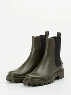 Tod's – Chelsea Boots aus Kalbleder Olivgrün