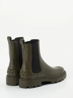 Tod's – Chelsea Boots aus Kalbleder Olivgrün