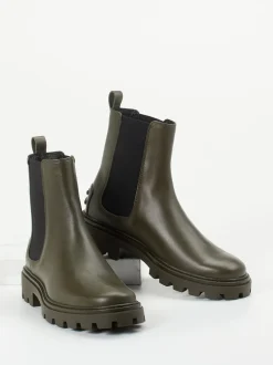 Tod's – Chelsea Boots aus Kalbleder Olivgrün