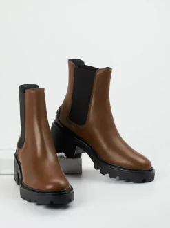 Tod's – Chelsea Boots aus Kalbleder in Braun