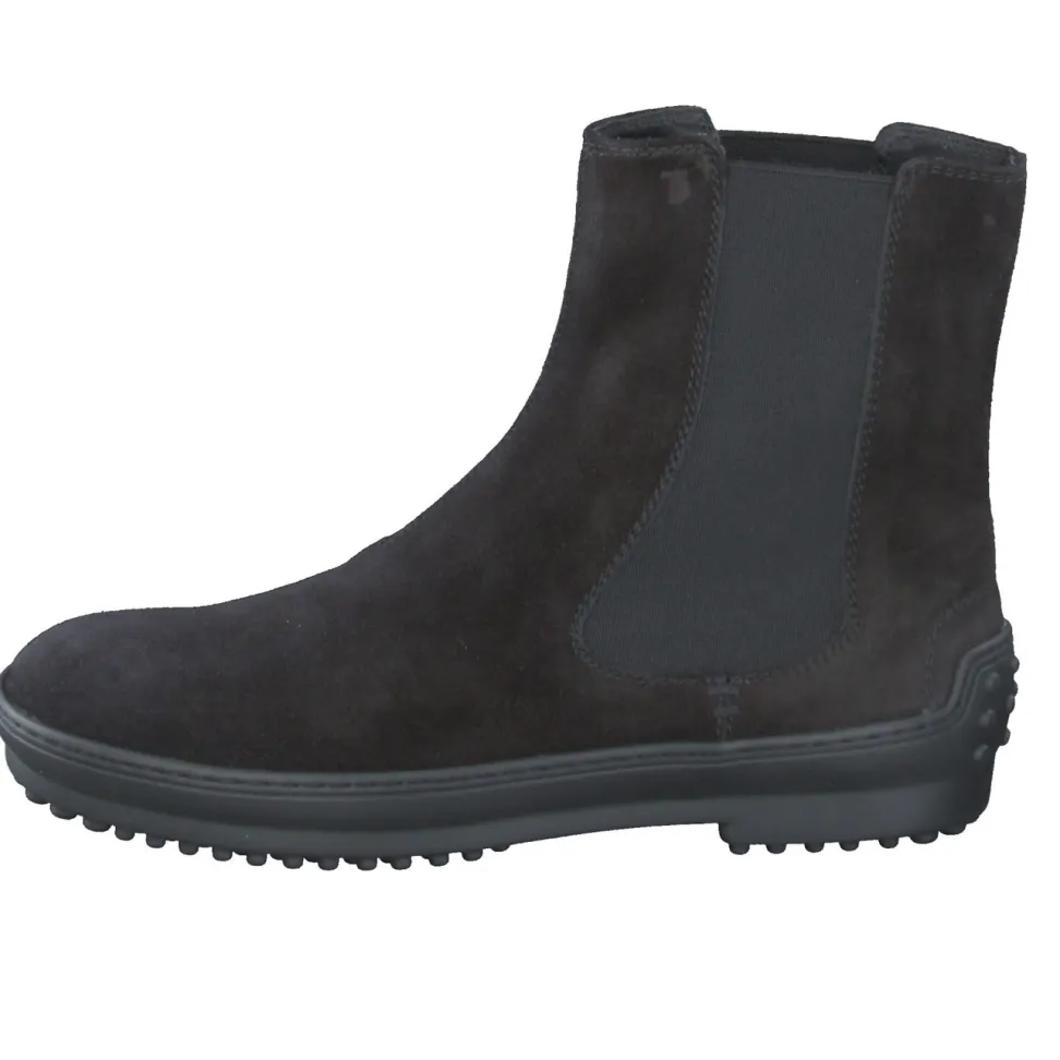 Tod's – Chelsea Boots aus Veloursleder Schwarz