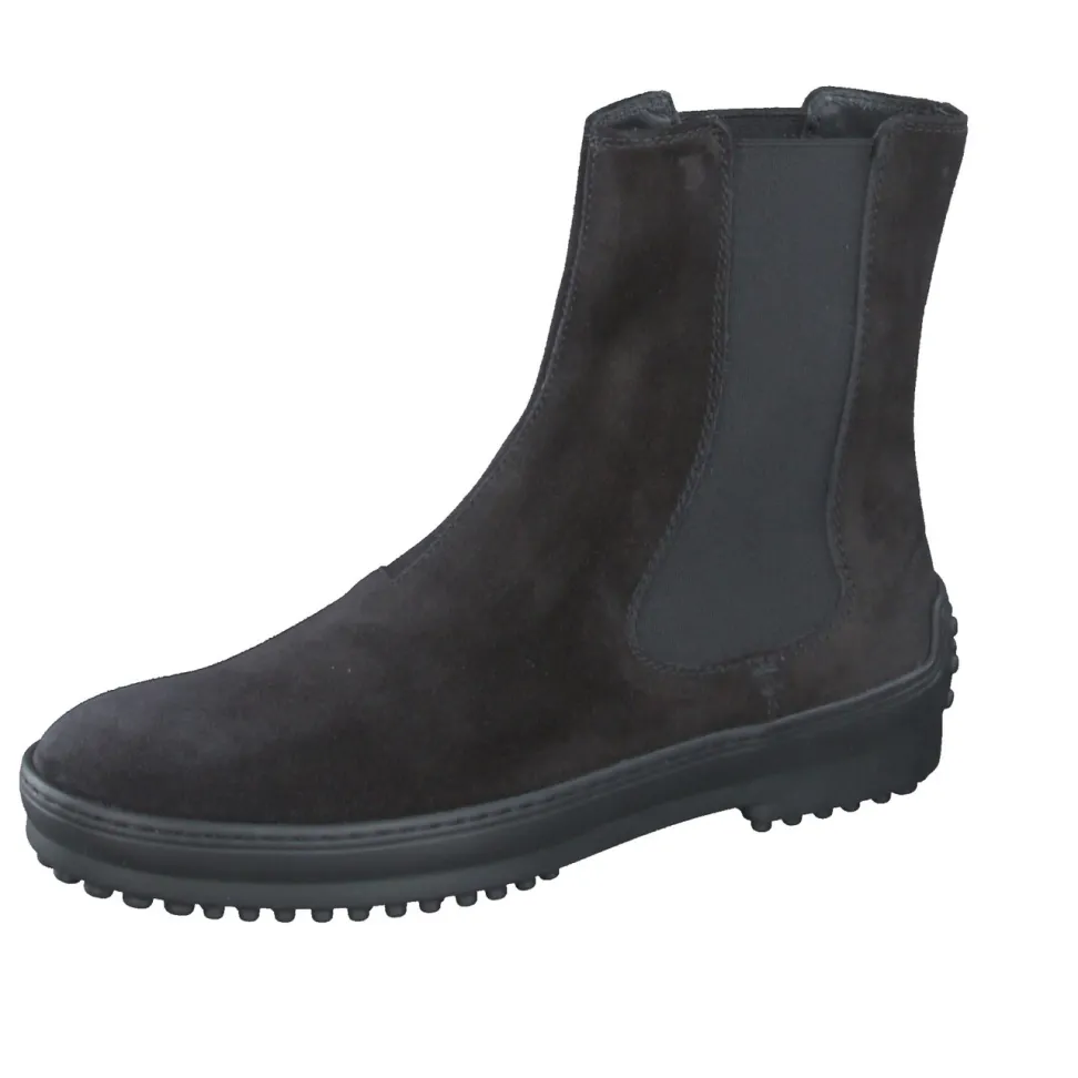 Tod's – Chelsea Boots aus Veloursleder Schwarz