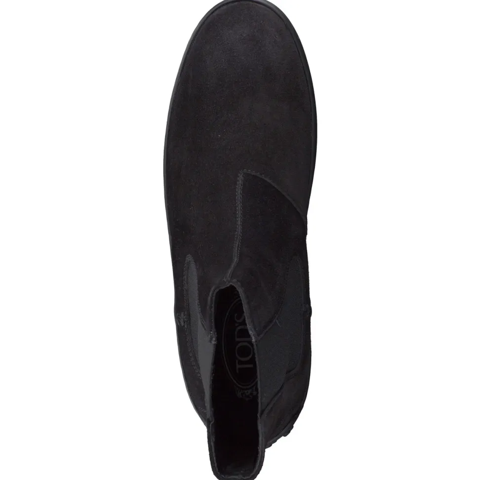 Tod's – Chelsea Boots aus Veloursleder Schwarz