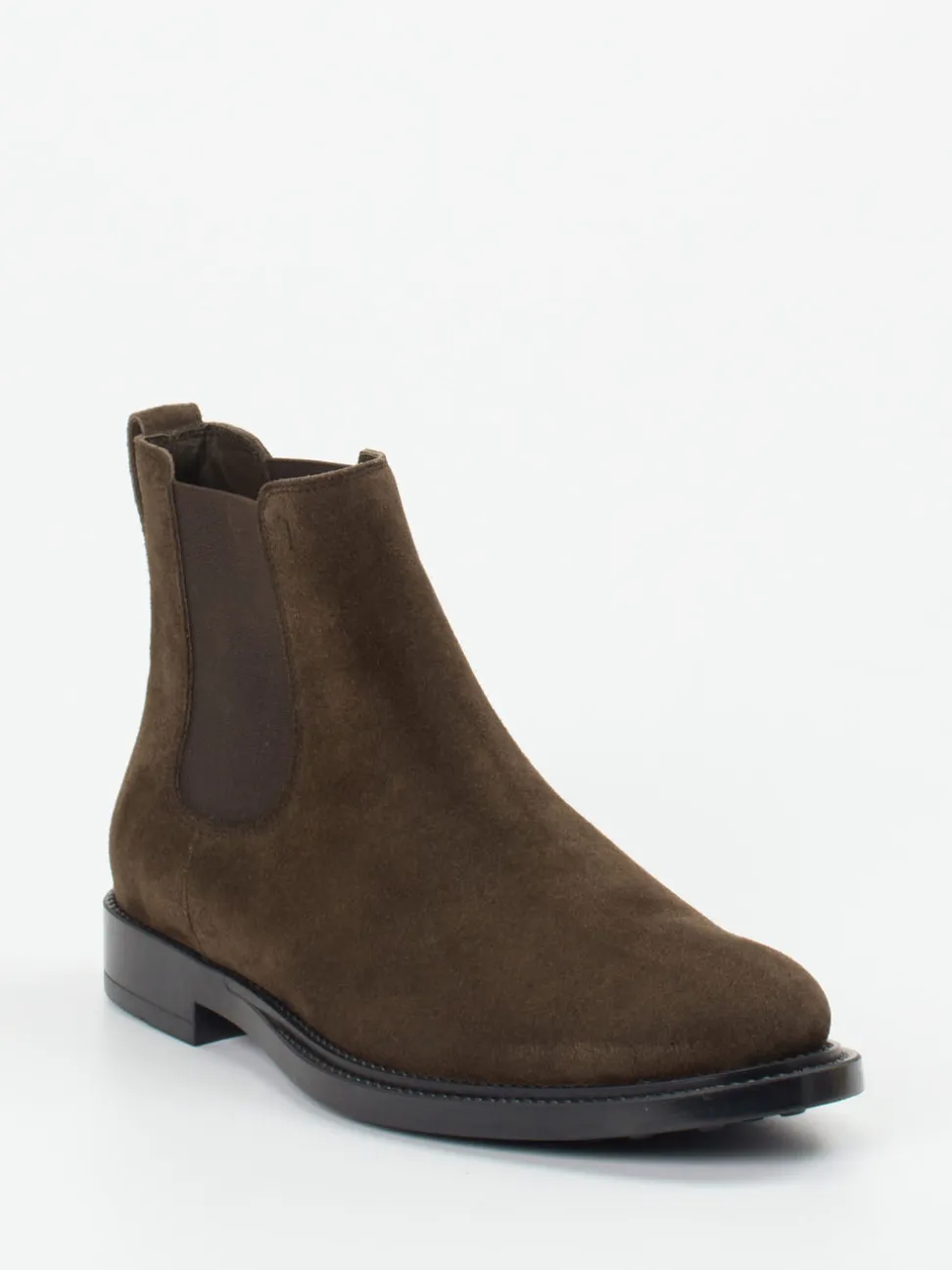 Tod's – Chelsea Boots aus Veloursleder dunkelbraun