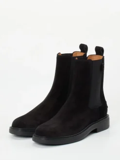 Tod's – Chelsea Boots aus Veloursleder schwarz