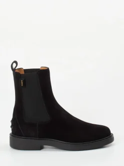 Tod's – Chelsea Boots aus Veloursleder schwarz