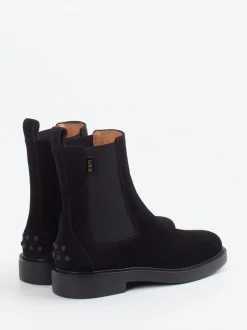 Tod's – Chelsea Boots aus Veloursleder schwarz