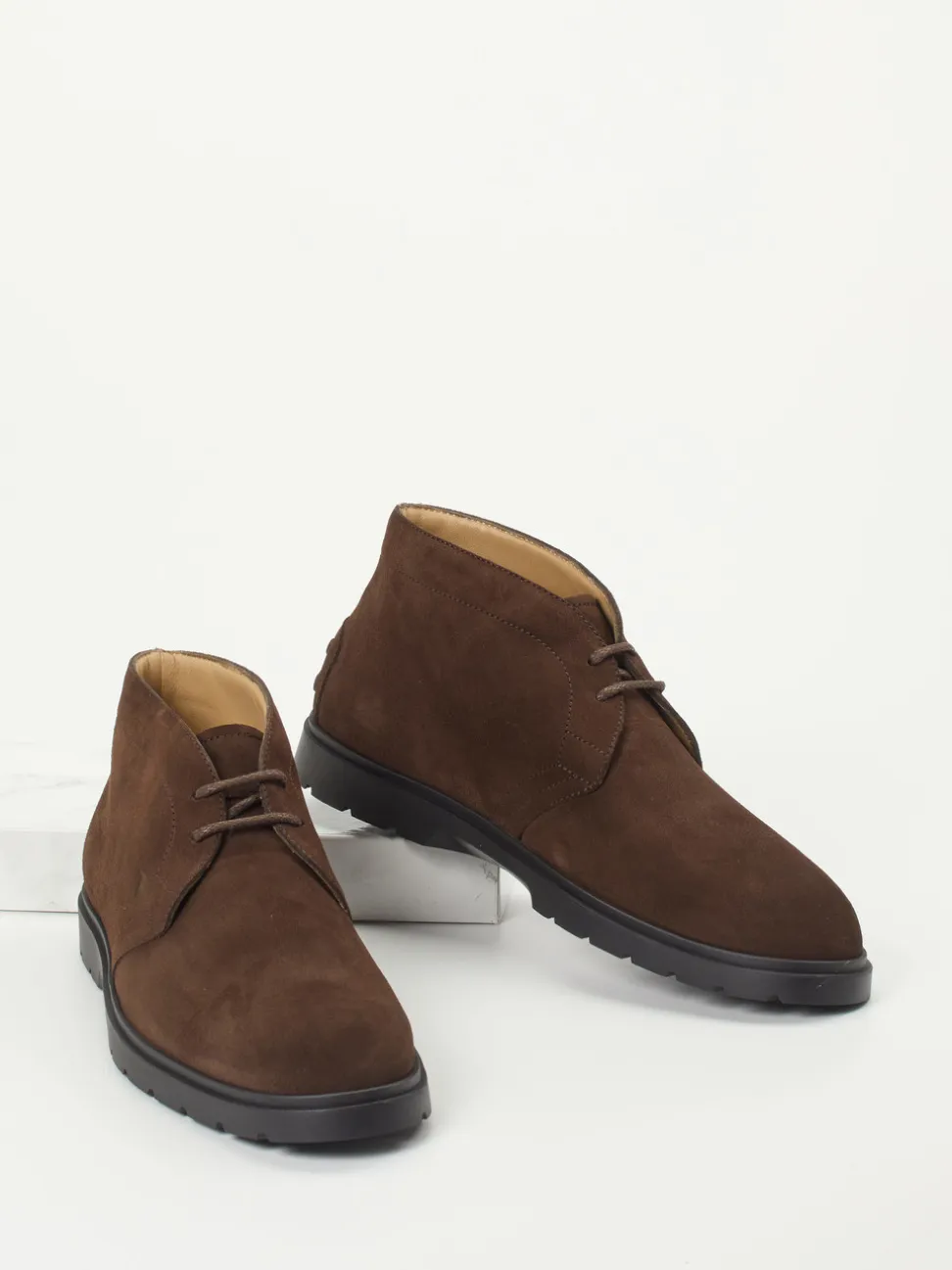 Tod's – Desert Boots aus Veloursleder Dunkelbraun