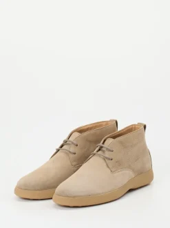 Tod's – Desert Boots aus Veloursleder sandbeige