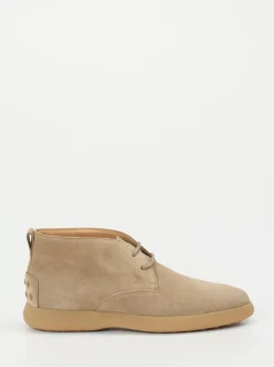 Tod's – Desert Boots aus Veloursleder sandbeige