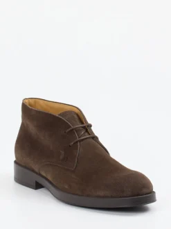 Tod's – Desert Boots aus Veloursleder Dunkelbraun