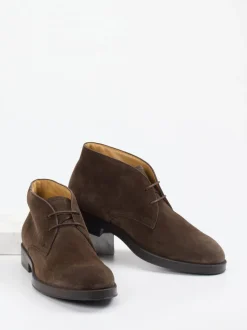 Tod's – Desert Boots aus Veloursleder Dunkelbraun