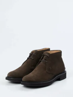 Tod's – Desert Boots aus Veloursleder Dunkelbraun