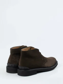 Tod's – Desert Boots aus Veloursleder Dunkelbraun