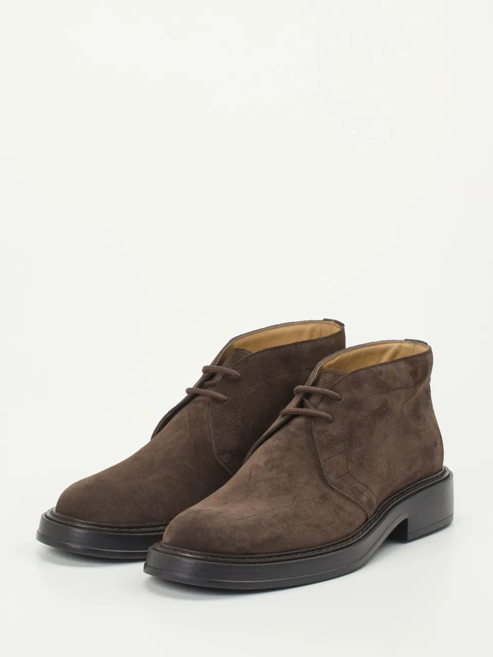 Tod's – Desert Boots aus Veloursleder Dunkelbraun